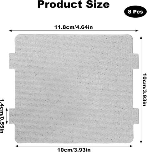 8 Pcs Microwave Waveguide Cover, Universal Replacement Mica Sheets for Microwaves Oven & Toasters Kitchen Home Office Restauran 4.65 x 3.94 Inches (Easy Cut to Fit) in Kuwait