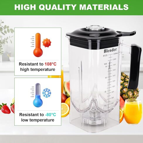 K90 Blender Pitcher 80oz Replacement: Compatible with WantJoin K90, Oliboni B-90A and CRANDDI Blender Replacement Spare Part (80oz) in Kuwait