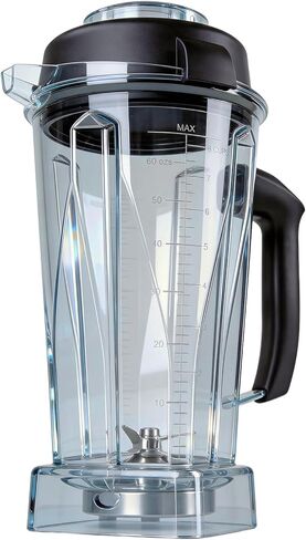 استبدال إبريق الخلاط 64oz متوافق مع Vitamix 5200 5000 5300 6300 VM0101 VM0103، تصميم محدث مانع للتسرب مع شفرات من الفولاذ المقاوم للصدأ مقاومة للصدأ، حاوية 8 أكواب مع غطاء للعصائر in Kuwait