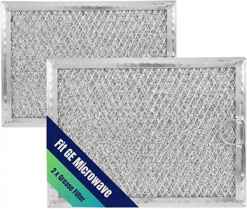 2-Pack Microwave Grease Filter Replacement Compatible with GE PVM9179DF2WW - Aluminum Under-Microwave Exhaust Vent Hood Filters - Fits PVM9179SR1SS PVM9179DF3WW PVM9179DK5WW PVM9179DK6WW in Kuwait