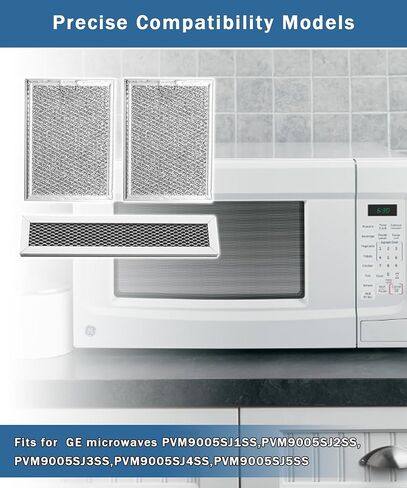 PVM9005SJ1SS Microwave Grease&Charcoal Filter Set Fits for GE microwaves,Replaces PVM9005SJ2SS,PVM9005SJ3SS,PVM9005SJ4SS,PVM9005SJ5SS,and More in Kuwait