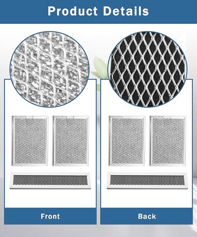 PVM9005SJ1SS Microwave Grease&Charcoal Filter Set Fits for GE microwaves,Replaces PVM9005SJ2SS,PVM9005SJ3SS,PVM9005SJ4SS,PVM9005SJ5SS,and More in Kuwait