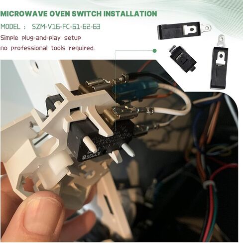 SZM-V16-FC-61 62 63 Microwave Door Switch，W10727360 & W10269458 & W10269460 Microwave Door Switch Replacement for Whir-lpool Microwave SZM-V16-FC-61 SZM-V16-FC-62 SZM-V16-FC-63 in Kuwait