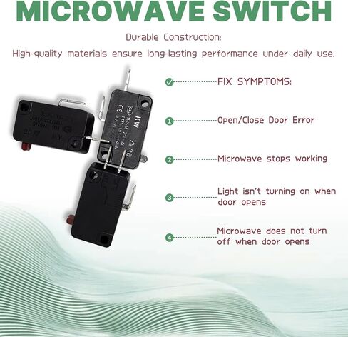 SZM-V16-FC-61 62 63 Microwave Door Switch，W10727360 & W10269458 & W10269460 Microwave Door Switch Replacement for Whir-lpool Microwave SZM-V16-FC-61 SZM-V16-FC-62 SZM-V16-FC-63 in Kuwait