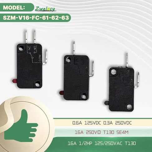 SZM-V16-FC-61 62 63 Microwave Door Switch，W10727360 & W10269458 & W10269460 Microwave Door Switch Replacement for Whir-lpool Microwave SZM-V16-FC-61 SZM-V16-FC-62 SZM-V16-FC-63 in Kuwait