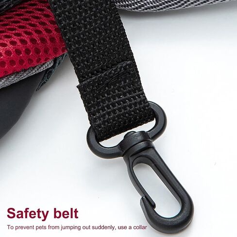 Pet Sling Carrier for Small Dogs & Cats, Hands-Free Drawstring Cat Travel Bag with Adjustable Strap, Soft Breathable Mesh Carring Holder with Safety Hook & Zipper, Suitable for Puppies, Kitten in Kuwait