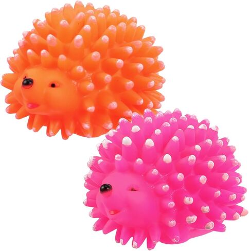 FRCOLOR Squeaky Latex Hedgehog Dog Toy 2Pcs Chew Toys for Puppies Interactive Dental Supplies in Kuwait