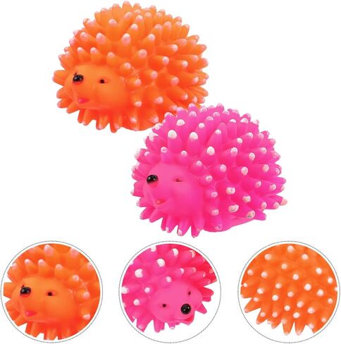 FRCOLOR Squeaky Latex Hedgehog Dog Toy 2Pcs Chew Toys for Puppies Interactive Dental Supplies in Kuwait
