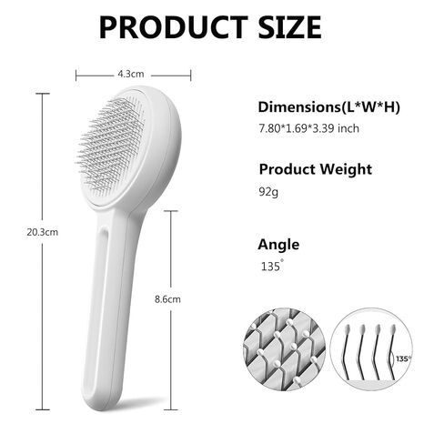 Cat Dog Brush For Shedding,Skin Friendly Self Cleaning Shedding Grooming Brush,Deshedding and Hair Removal for Long and Short Haired Pets,Massage Removes Loose Fur in Kuwait