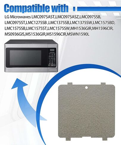 2 PCS MCK69074904 Microwave Waveguide Cover Mica Sheet for LG LMC0975AS, LMC0975SB, LMC0975ST, LMC1275SB, Replace MCK69074904 MCK69074903 MCK69074902 in Kuwait