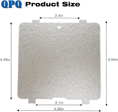 WB03X27704 غطاء دليل موجة الميكروويف، استبدال ورقة الميكا، 4.88 بوصة × 4.94 بوصة، متوافق مع ميكروويف LG، يستبدل MCK69074904 in Kuwait