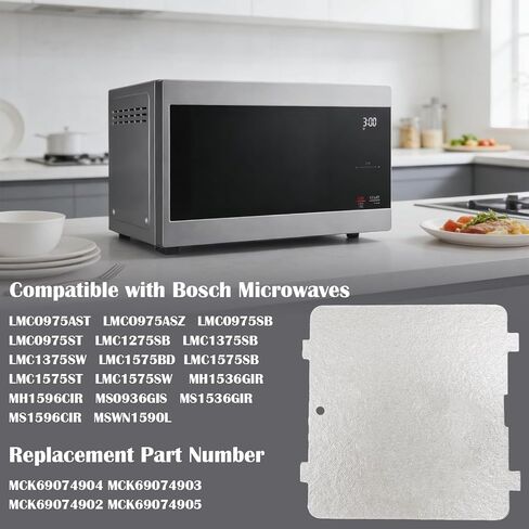 WB03X27704 غطاء دليل موجة الميكروويف، استبدال ورقة الميكا، 4.88 بوصة × 4.94 بوصة، متوافق مع ميكروويف LG، يستبدل MCK69074904 in Kuwait