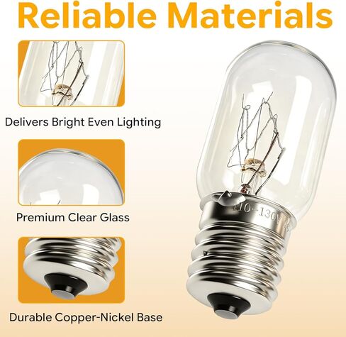 2 قطعة لمبة ضوء الميكروويف E17 T7 25W 110-130V لمبة الأجهزة ذات الجهد العريض المتوافقة مع أفران الميكروويف فريجيدير استبدال #: 5304440031 3B70067E in Kuwait