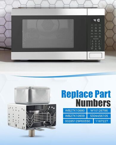 WB27X10880 ميكروويف مغناطيسي 0880 مناسب لفرن الميكروويف GE، استبدل W10126786 WB27X10939 5304456105 00285129P00350 1167227 in Kuwait