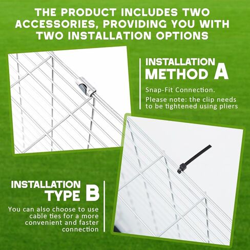1 Pack Extra Large Metal Stackable Rabbit Cage 36"x 30"x16" Bunny Breeding Cage Nesting Box with Strips and Clips Grid Mesh Wire Rust Resistant Galvanized Easy to Assemble Rabbit Hutch in Kuwait