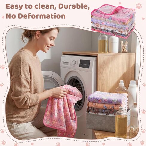8 Pcs Guinea Pig Bedding Cage Liners Washable Fleece Pads Reusable Small Animal Blankets Pet Pee Pad Soft Flannel for Guinea Pig, Rabbit, Ferret, Hamster, Puppy, Cats(24 x 16 inches) in Kuwait