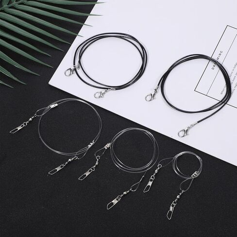 5Pcs Replacement Strings for Cat Wand Toy 24.8 & 26.4inch Flexible Steel Wire Cats Toy String Durable Nylon Strings with Universal Clasps for All Lures, Cat Stick in Kuwait