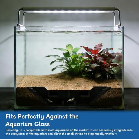 Aquarium Underground Tunnel, Fish & Shrimp Hideout, Fish Tank Decor Decoration Hideout Aquarium Shrimps Breeding Cave Perfect for Small Shrimp, Cherry Shrimp, Dwarf Shrimp (Color:Black) in Kuwait