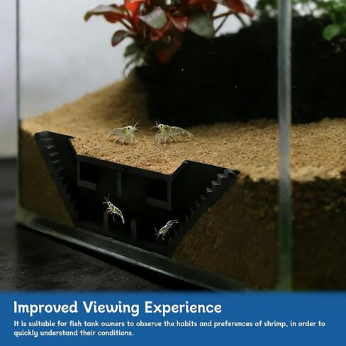 Aquarium Underground Tunnel, Fish & Shrimp Hideout, Fish Tank Decor Decoration Hideout Aquarium Shrimps Breeding Cave Perfect for Small Shrimp, Cherry Shrimp, Dwarf Shrimp (Color:Black) in Kuwait