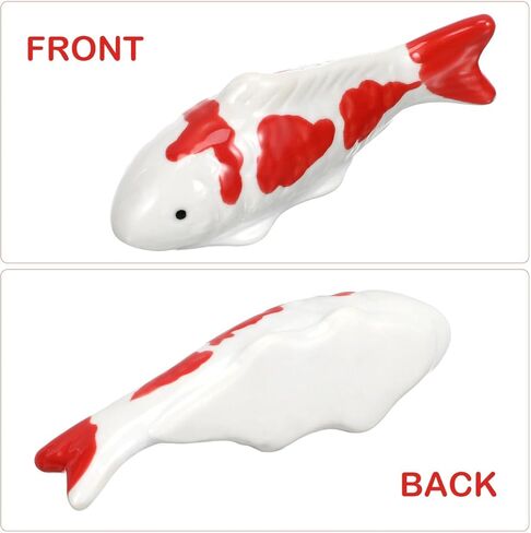 UPKOCH 2pcs Floating Ceramic Fake Fish Aquarium Decor Lifelike Koi Goldfish Ornaments for Outdoor Garden Pond Bowl Bathtub Water Tank in Kuwait