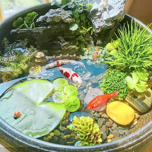 UPKOCH 2pcs Floating Ceramic Fake Fish Aquarium Decor Lifelike Koi Goldfish Ornaments for Outdoor Garden Pond Bowl Bathtub Water Tank in Kuwait