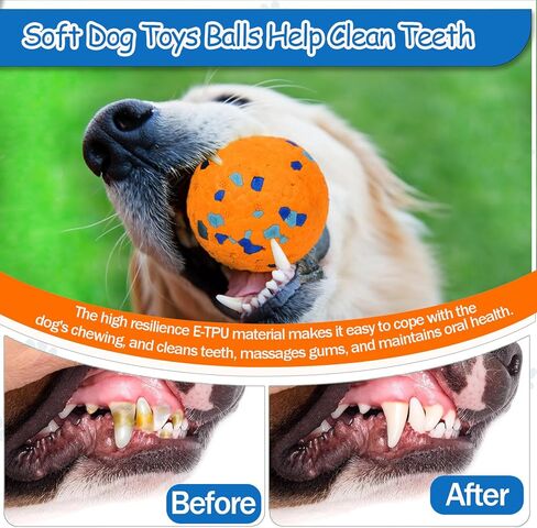 Large Indestructible Dog Balls for Aggressive Chewers, E-TPU Durable Fetch Balls for Large Medium Dogs, Outdoor Indoor, Pool Play, Puppy Birthday Gifts, (3 Inch, Pack of 3) in Saudi Arabia