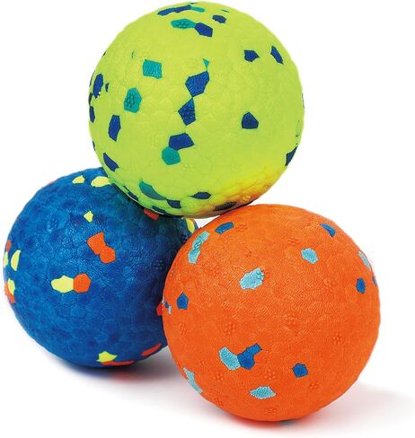 Large Indestructible Dog Balls for Aggressive Chewers, E-TPU Durable Fetch Balls for Large Medium Dogs, Outdoor Indoor, Pool Play, Puppy Birthday Gifts, (3 Inch, Pack of 3) in Saudi Arabia