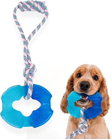 Dog Chew Toys for Aggressive Chewers, Multiple Textures & Rope, ndestructible Tough Durable Interactive Dog Toys, Puppy Chew Toys for Teething， Blue Bone in Saudi Arabia