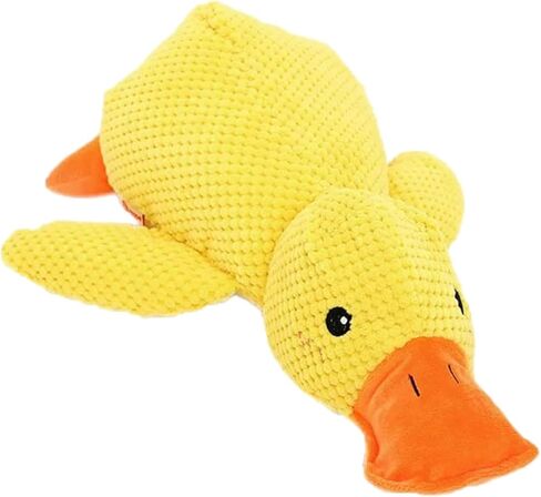 Yellow Duck Dog Toy - Large Plush Stuffed Animal Chew Toy, Interactive Puppy Toy with Quacking Sound（XL） in Kuwait