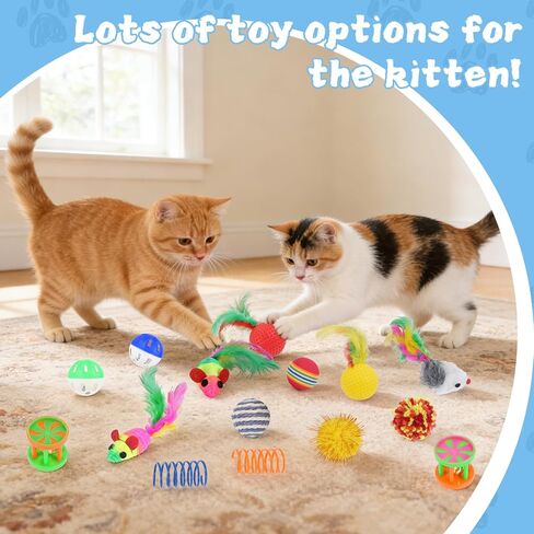 Foxtell Cat Ball Pit Include 226 PCS Interactive Cat Toys for Indoor Bored Self Play Enrichment Toy for Indoor Cats Interactive Fun and Exercise in Kuwait