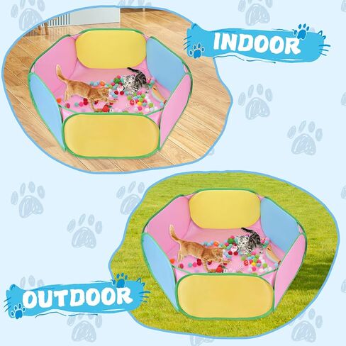 Foxtell Cat Ball Pit Include 226 PCS Interactive Cat Toys for Indoor Bored Self Play Enrichment Toy for Indoor Cats Interactive Fun and Exercise in Kuwait