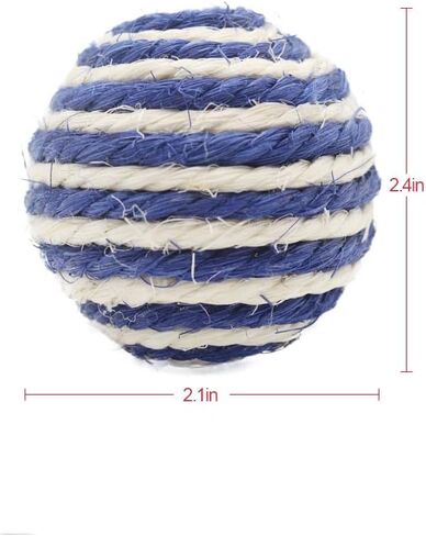 Cat Toys Balls, Durable Lightweight Design for Scratching Batting and Chewing, Supports Claw Health and Dental Hygiene for Indoor Cats, Color is Random in Kuwait