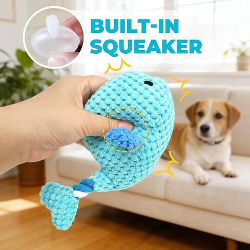 Prime Pets 5 Pack Squeaky Dog Toys, Plush Crinkle Dog Toys for Small Medium Dogs, Stuffed Tough Puppy Chew Toy to Keep Them Busy, Interactive Pet Toy in Kuwait