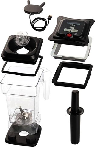 مجموعة التحديثية لمزج الفراغ من VOID لـ Vitamix - وعاء وغطاء ومكبس وشاحن كامل خالٍ من مادة BPA | حول Vitamix الخاص بك إلى خلاط فراغ متفوق | مكنسة كهربائية أسرع بمرتين، ورغوة أقل in Kuwait