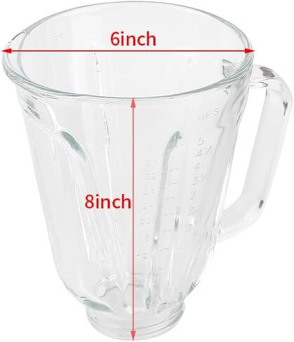 Anbige Replacement Parts 5-cups Glass Jar with Blade and Collar,Compatible with Hamilton Beach Blender 58146J, 53521FG, 59149C in Kuwait