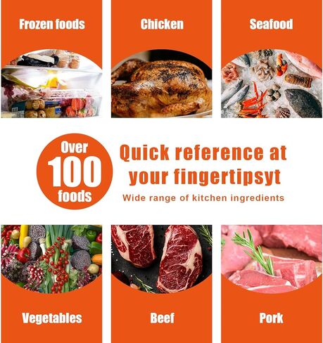 Air Fryer Magnetic Cheat Sheet, 12x8in Airfryer Accessories Cookbook Cooking Guide Strong Magnet Quick Reference Cook Times Chart for Frying Kitchen Appliances Oven Pot in Kuwait