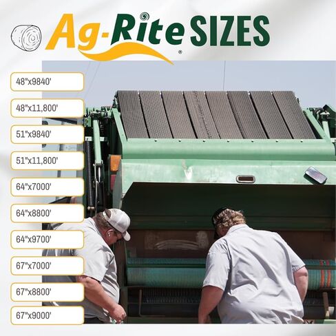 Ag Rite Premium Round Bale Net Wrap | Green | High-Strength UV Stabilized Agricultural Baling Wrap for Hay, Corn Stalks, Alfalfa and More! | (67 in x 7,000 ft) (1) in Saudi Arabia