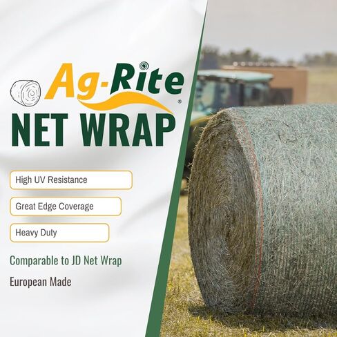 Ag Rite Premium Round Bale Net Wrap | Green | High-Strength UV Stabilized Agricultural Baling Wrap for Hay, Corn Stalks, Alfalfa and More! | (67 in x 7,000 ft) (1) in Saudi Arabia