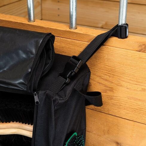 Dura-Tech Stall Front Organizer Bag | Color Black | Great for Shows or at Home | Total of 3 Shelves | Ideal for Horse Boots, Grooming Supplies | Secure and Stable | Dust-Free Zip Flap in Kuwait