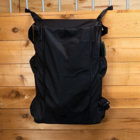 Dura-Tech Stall Front Organizer Bag | Color Black | Great for Shows or at Home | Total of 3 Shelves | Ideal for Horse Boots, Grooming Supplies | Secure and Stable | Dust-Free Zip Flap in Kuwait