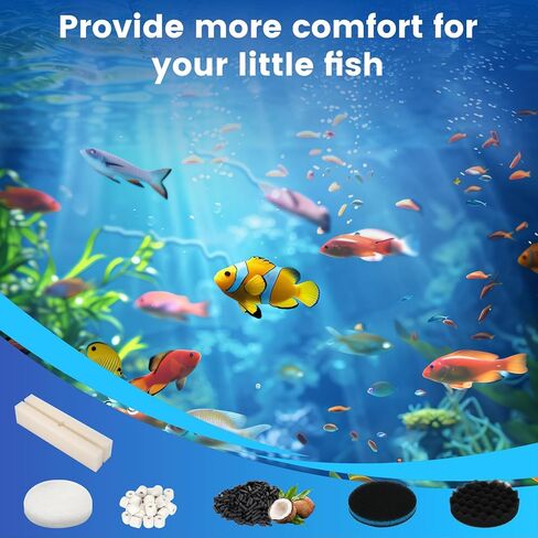 24 PCS Fx6 Aquarium Media Kits, Compatible with Fluval FX4/FX5/FX6 Canister Filters, Including Bio-Foam Block, Carbon Sponge Filter, Ceramic Ring, Silicone Lubricant, Activated Carbon, Mesh Bag in Kuwait