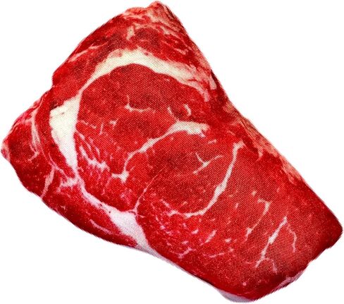 Realistic Food Steak Plush Dog Squeaky Toy, Soft Food Shape Pet Chew Toy for Small Medium Dogs and Non-Aggressive Chewers, Puppy Teeth Clean Chew Toys in Kuwait