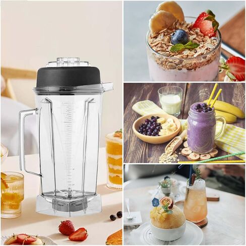 64 OZ Blender Pitcher Compatible With Vitamix Blender 5200 5000 6300 Container Cup Jar Replacement Parts Accessories With Blade and Lid in Kuwait
