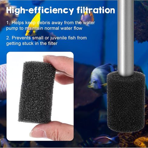 6 Pack Pre Filter Sponge, Aquarium Filter Sponge Rolls, Compatible Accessories for Fish Tank for Aquarium Shrimp Fry Fish Tank Filters in Kuwait