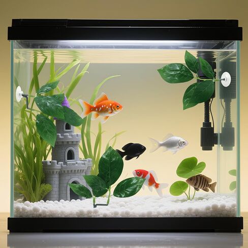 3 Pcs Betta Fish Leaf Hammock, Plastic Betta Leaves with Suction Cups, Betta Fish Leaf Pad Simulating The Natural Habitat for Sleeping Resting Hiding Playing Breeding, Fish Tank Accessories, Green in Kuwait
