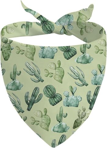 JXGZSO 1 Piece Cactus Puppy Bandana Spring Summer Dog Scarf Gardening Gift Cactus Lovers Gift (Cactus Dog) in Kuwait