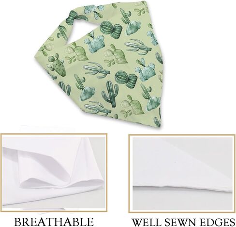 JXGZSO 1 Piece Cactus Puppy Bandana Spring Summer Dog Scarf Gardening Gift Cactus Lovers Gift (Cactus Dog) in Kuwait