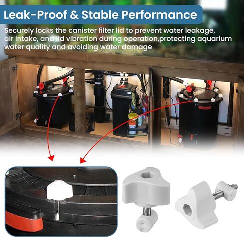 6 مجموعات من أدوات تثبيت الغطاء المتوافقة مع مشابك فلتر العلبة البديلة عالية التحمل Fluval FX6/FX4/FX2، مشابك بديلة متينة سهلة التركيب ومضادة للتسرب in Kuwait