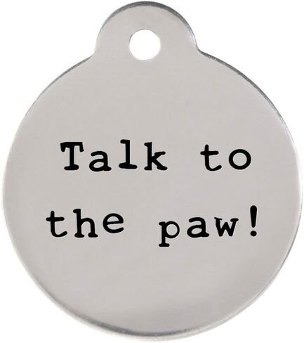 DogIDs Personalized Bitches Love Me! Circle Shaped Dog Identification Tag, Stainless Steel Custom Laser Engraved Single Sided ID Tag with S-Hook and Split Ring, Large, 1 1/4 in in Saudi Arabia