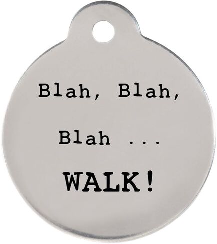 DogIDs Personalized Bitches Love Me! Circle Shaped Dog Identification Tag, Stainless Steel Custom Laser Engraved Single Sided ID Tag with S-Hook and Split Ring, Large, 1 1/4 in in Saudi Arabia